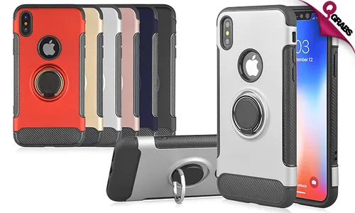 iPhone X Shockproof Magnetic Ring Stand Case!